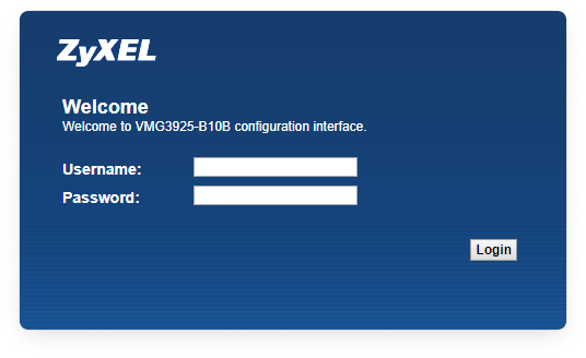 Zyxel Router Login